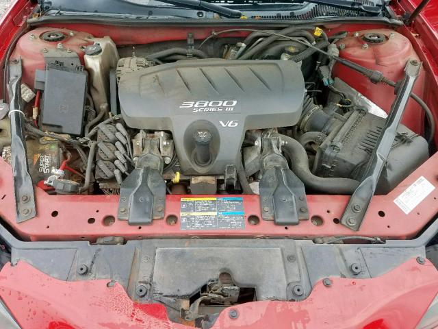 2G2WP552171169458 - 2007 PONTIAC GRAND PRIX RED photo 7