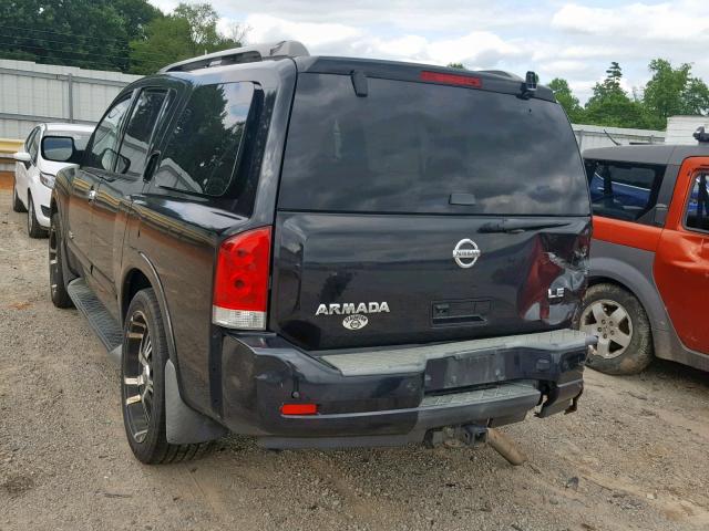 5N1AA08C98N613602 - 2008 NISSAN ARMADA SE BLACK photo 3