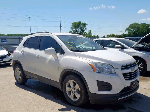 3GNCJLSBXFL192041 - 2015 CHEVROLET TRAX 1LT WHITE photo 1