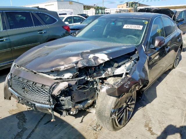 JN1BV7AP0EM675297 - 2014 INFINITI Q50 BASE Marrón foto 2