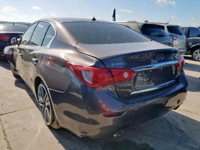 JN1BV7AP0EM675297 - 2014 INFINITI Q50 BASE Marrón foto 3