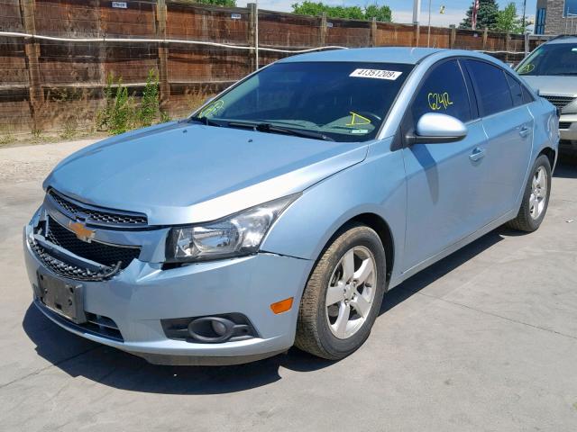 1G1PF5SCXC7205475 - 2012 CHEVROLET CRUZE LT BLUE photo 2