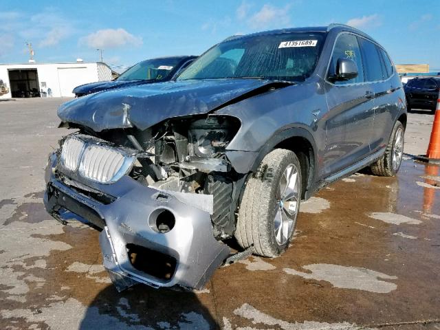 5UXWX7C56F0K34446 - 2015 BMW X3 XDRIVE3 GRAY photo 2