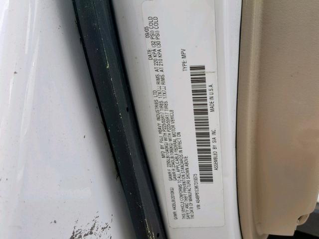 4S4BP61C967319375 - 2006 SUBARU LEGACY OUT WHITE photo 10