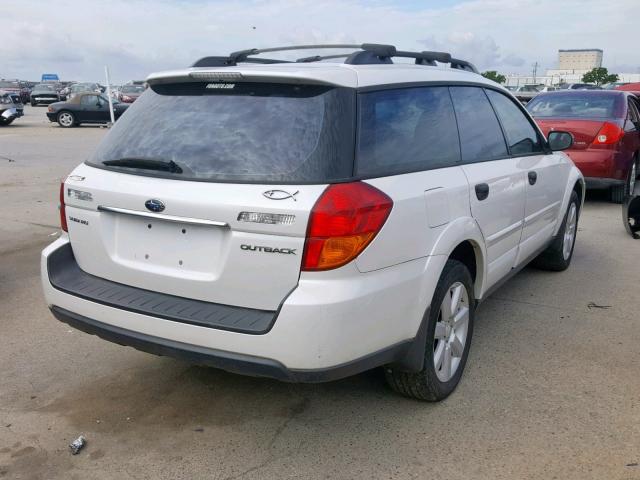 4S4BP61C967319375 - 2006 SUBARU LEGACY OUT WHITE photo 4