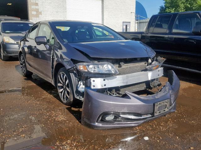 19XFB2F99FE067105 - 2015 HONDA CIVIC EXL GRAY photo 1