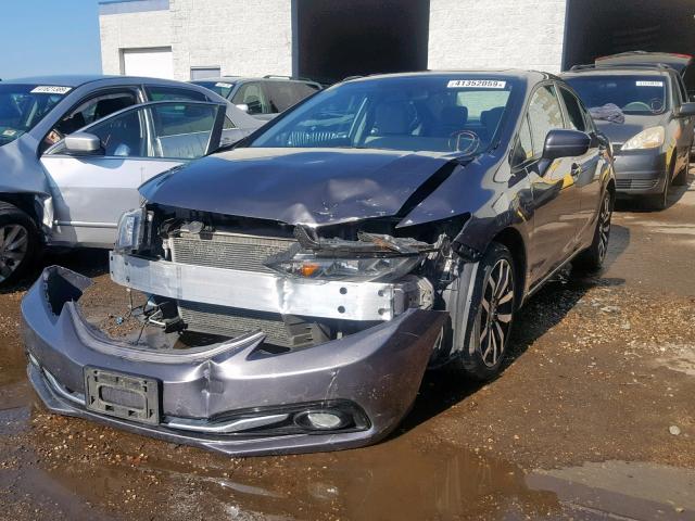 19XFB2F99FE067105 - 2015 HONDA CIVIC EXL GRAY photo 2