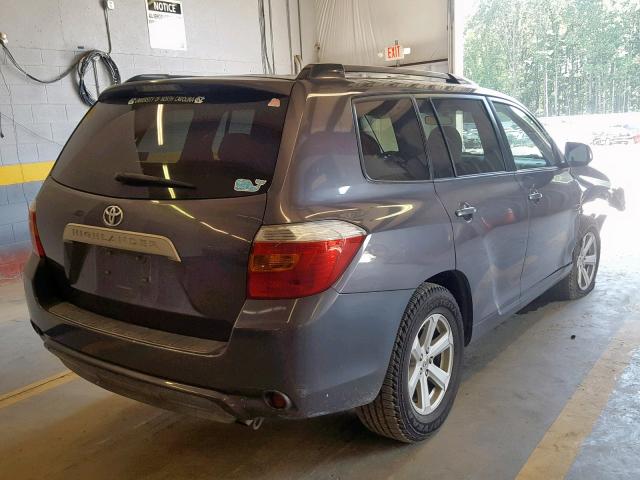 5TDZK3EH4AS007341 - 2010 TOYOTA HIGHLANDER GRAY photo 4