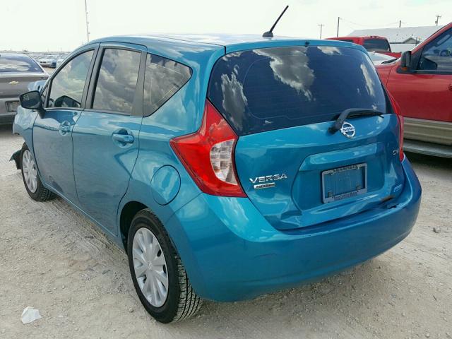 3N1CE2CP1FL412025 - 2015 NISSAN VERSA NOTE TEAL photo 3