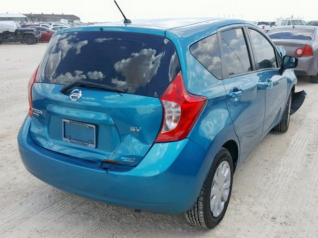 3N1CE2CP1FL412025 - 2015 NISSAN VERSA NOTE TEAL photo 4