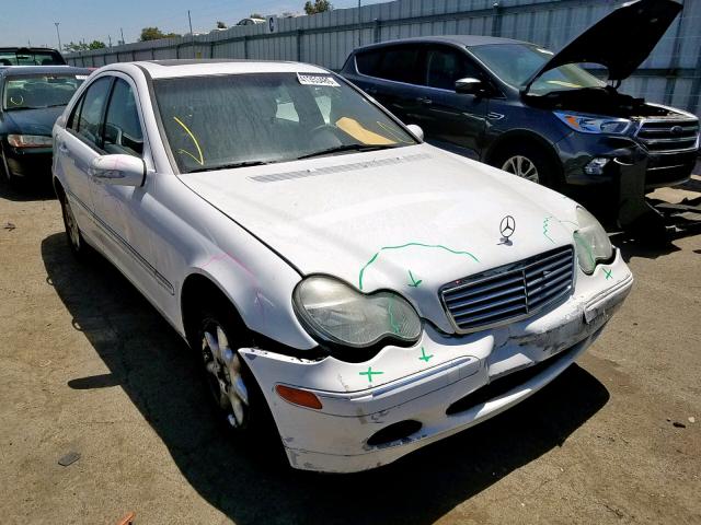 WDBRF61J31F108576 - 2001 MERCEDES-BENZ C 240 WHITE photo 1