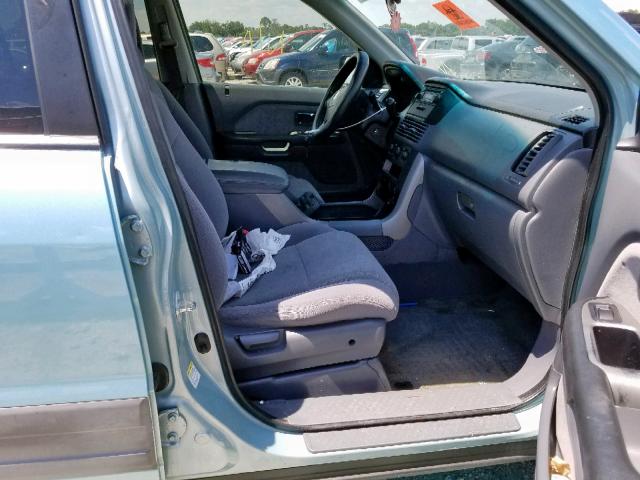 2HKYF18173H613101 - 2003 HONDA PILOT LX BLUE photo 5