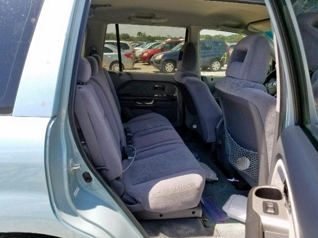 2HKYF18173H613101 - 2003 HONDA PILOT LX BLUE photo 6