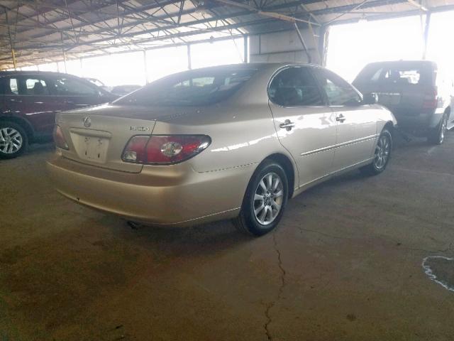 JTHBF30GX36017765 - 2003 LEXUS ES 300 TAN photo 4