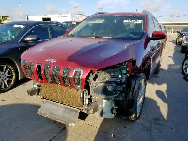 1C4PJLCB0GW291603 - 2016 JEEP CHEROKEE L MAROON photo 2