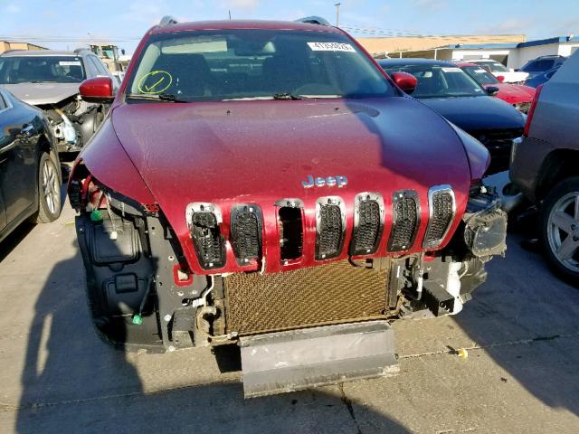 1C4PJLCB0GW291603 - 2016 JEEP CHEROKEE L MAROON photo 9