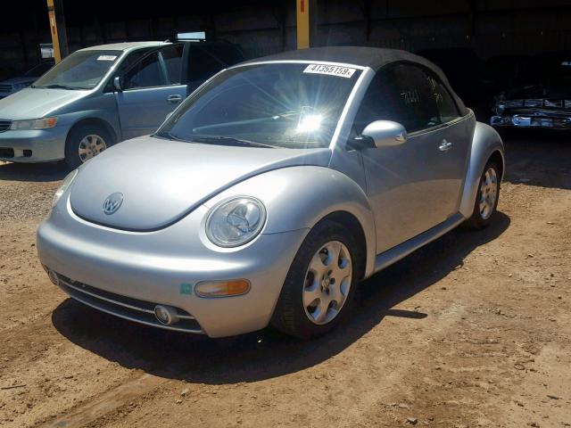 3VWCK21Y53M319111 - 2003 VOLKSWAGEN NEW BEETLE ვერცხლისფერი ფოტო 2