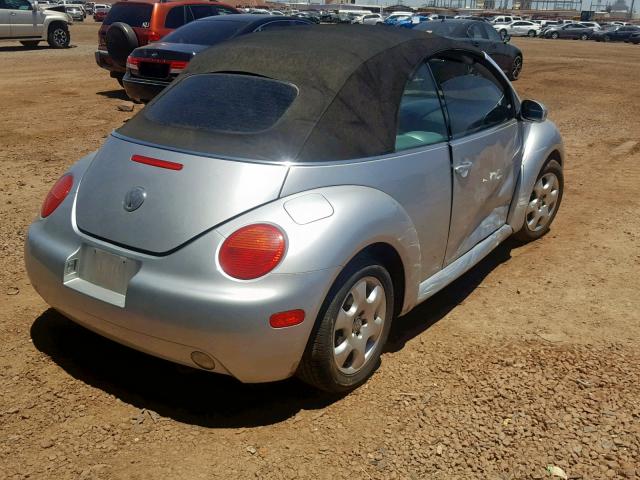 3VWCK21Y53M319111 - 2003 VOLKSWAGEN NEW BEETLE ვერცხლისფერი ფოტო 4