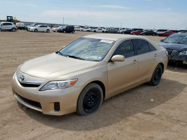 4T1BB3EK5BU134718 - 2011 TOYOTA CAMRY HYBR GOLD photo 2