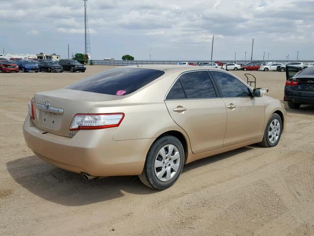 4T1BB3EK5BU134718 - 2011 TOYOTA CAMRY HYBR GOLD photo 4