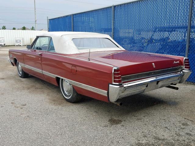 6W65M550185 - 1966 MERCURY PARKLANE BURGUNDY photo 3