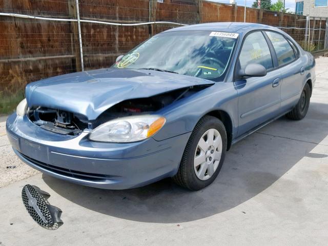 1FAFP52U1YG167978 - 2000 FORD TAURUS LX BLUE photo 2