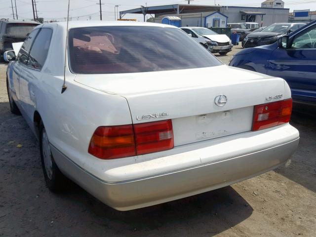 JT8UF22E2S0029828 - 1995 LEXUS LS 400 WHITE photo 3