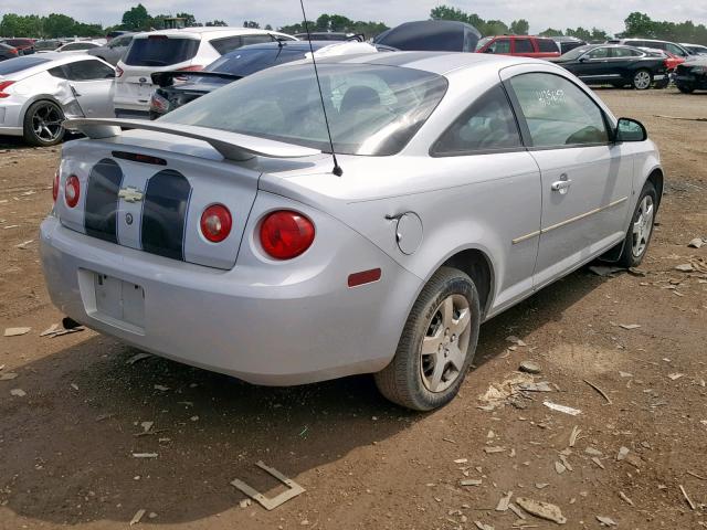 1G1AL15F477201716 - 2007 CHEVROLET COBALT LT SILVER photo 4