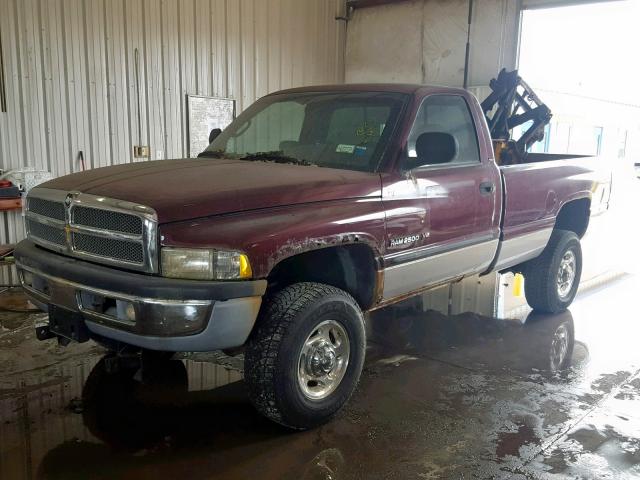 3B7KF26ZXYM208646 - 2000 DODGE RAM 2500 RED photo 2