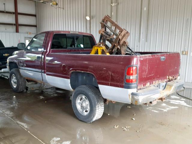 3B7KF26ZXYM208646 - 2000 DODGE RAM 2500 RED photo 3