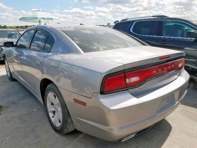 2C3CDXHG0EH347315 - 2014 DODGE CHARGER SX GRAY photo 3