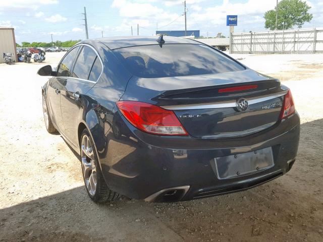 2G4GV5GV6D9147624 - 2013 BUICK REGAL GS GRAY photo 3