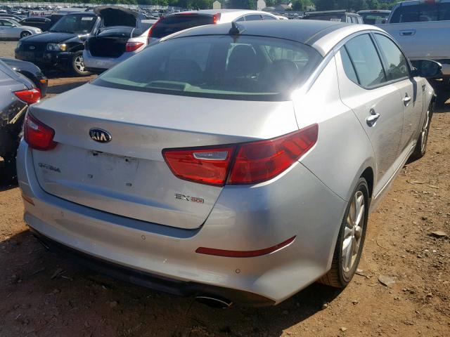 5XXGN4A77EG342215 - 2014 KIA OPTIMA EX SILVER photo 4