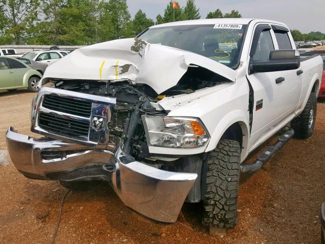 3C6UD5CLXCG324475 - 2012 DODGE RAM 2500 S WHITE photo 2