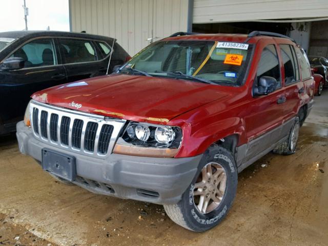 1J4GX48S72C289431 - 2002 JEEP GRAND CHER RED photo 2