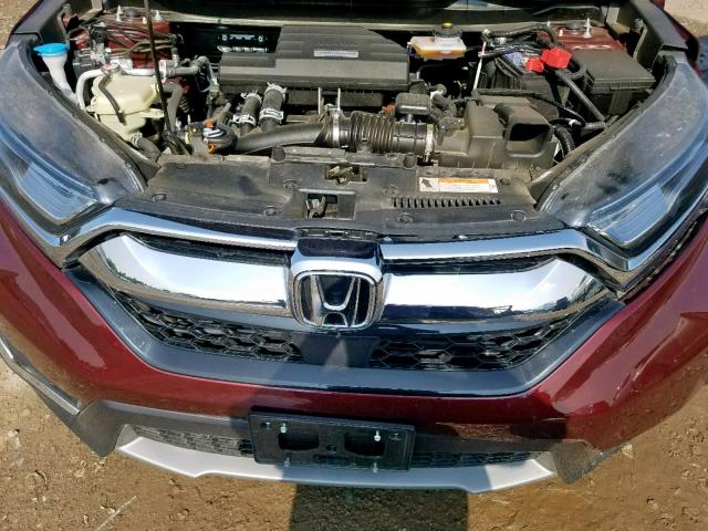 2HKRW2H90KH612581 - 2019 HONDA CR-V TOURI MAROON photo 7