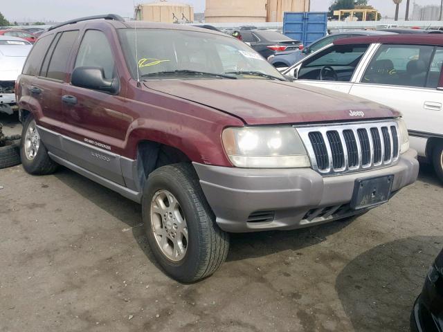 1J4GX48S93C551127 - 2003 JEEP GRAND CHER BURGUNDY photo 1