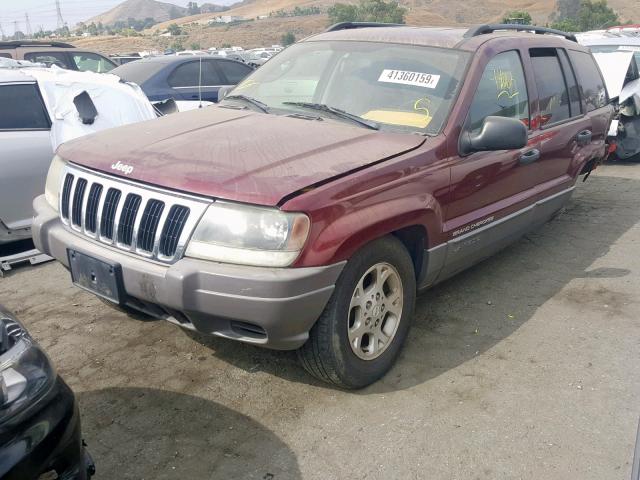 1J4GX48S93C551127 - 2003 JEEP GRAND CHER BURGUNDY photo 2