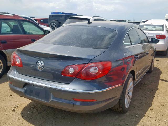 WVWHP7ANXCE517430 - 2012 VOLKSWAGEN CC LUXURY GRAY photo 4