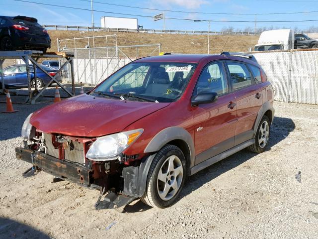 5Y2SL65808Z406885 - 2008 PONTIAC VIBE RED photo 2