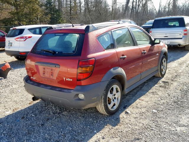 5Y2SL65808Z406885 - 2008 PONTIAC VIBE RED photo 4