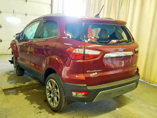 MAJ6P1WL3JC243031 - 2018 FORD ECOSPORT T RED photo 3