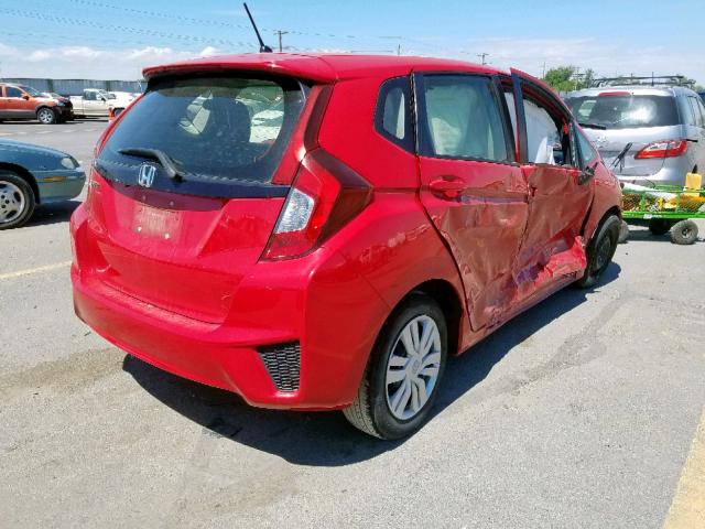 JHMGK5H59GS014479 - 2016 HONDA FIT LX RED photo 4