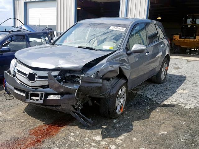 2HNYD28288H545423 - 2008 ACURA MDX GRAY photo 2