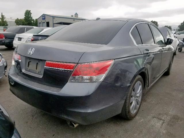 1HGCP2F81BA053189 - 2011 HONDA ACCORD EXL GRAY photo 4