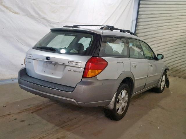 4S4BP62C557371034 - 2005 SUBARU LEGACY OUT SILVER photo 4