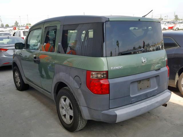 5J6YH28543L034785 - 2003 HONDA ELEMENT EX GREEN photo 3