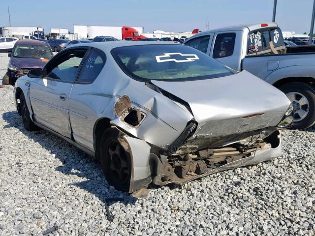 2G1WW12E349241529 - 2004 CHEVROLET MONTE CARL ვერცხლისფერი ფოტო 3