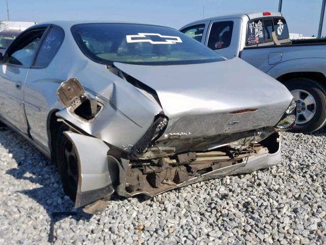 2G1WW12E349241529 - 2004 CHEVROLET MONTE CARL ვერცხლისფერი ფოტო 9