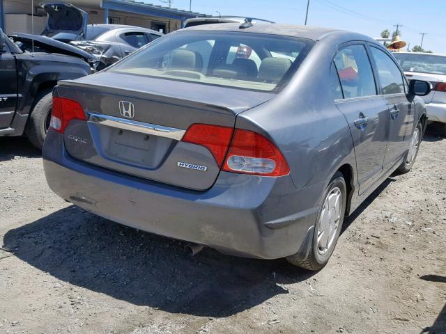 JHMFA36269S006533 - 2009 HONDA CIVIC HYBR CHARCOAL photo 4